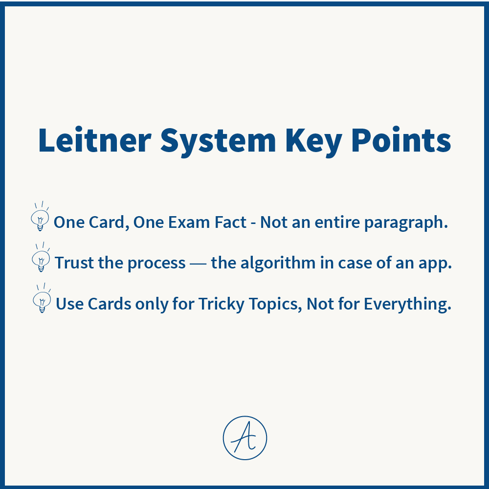 leitner system key points